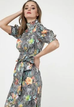 Madam-T Robe Fourreau - Braun, Gelb -Madam-T Soldes 2022 a1e04422bd3a4d7bb9397b3a91f89728