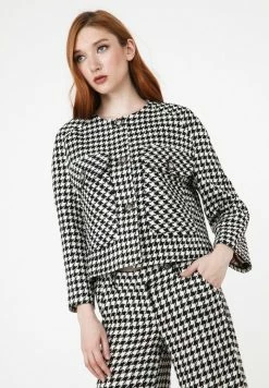 Madam-T EDEN - Blazer - Weiß Schwarz