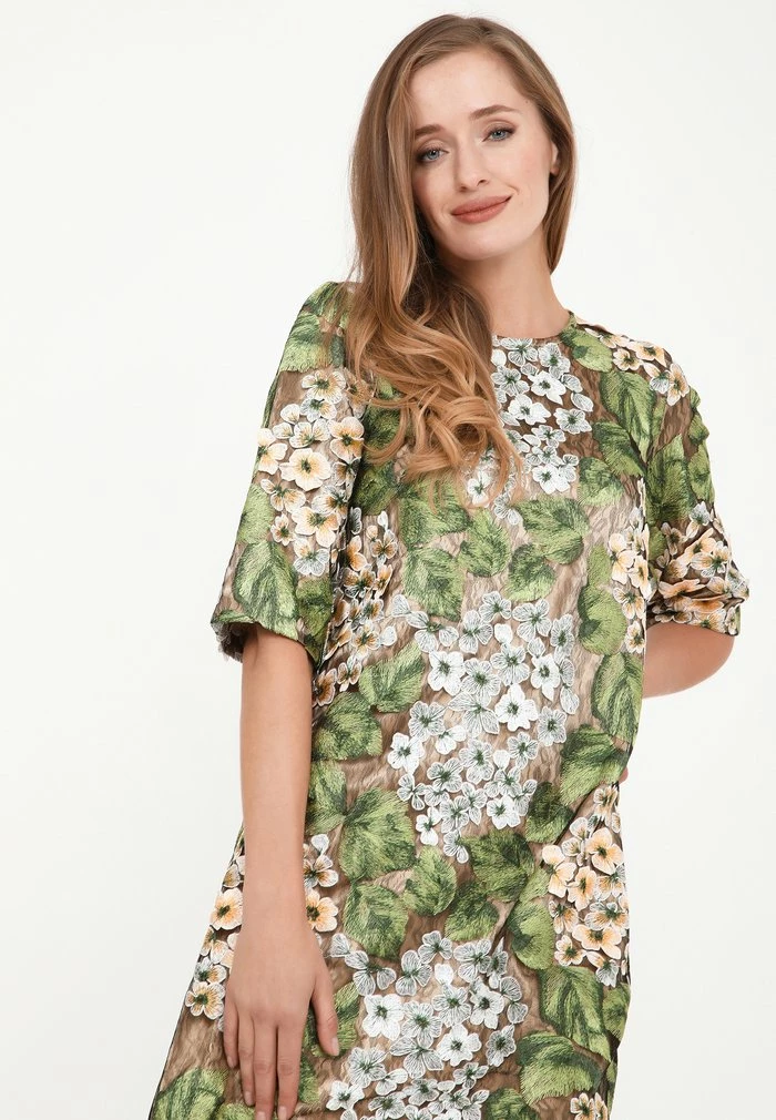 Madam-T MILANA - Robe De Jour - Grün, Orange 5 Madam-T MILANA - Robe De Jour - Grün, Orange – Image 5