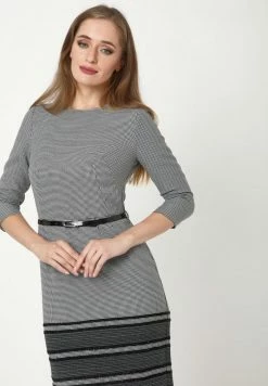 Madam-T Robe Fourreau - Grau,schwarz -Madam-T Soldes 2022 a26c8645a4654ba2919b649844b2bba3