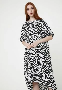 Madam-T ASHLEY - Robe De Jour - Schwarz Weiß
