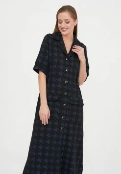 Madam-T ORSOLA - Robe Chemise - Schwarz/blau -Madam-T Soldes 2022 a2e6efedb27c48bd8d2942a7b81fb9d1