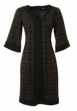 Madam-T REINA - Robe Fourreau - Schwarz/senf -Madam-T Soldes 2022 a2e98f4155ee453a8adbcecfdfc4f311