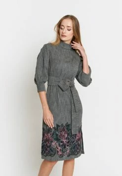 Madam-T MARENA - Robe De Jour - Grau, Lila