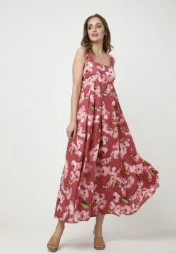 Madam-T TOSCANA - Robe Longue - Rosa, Grün -Madam-T Soldes 2022 a30ddddd65a4463cb26000654293a0cb