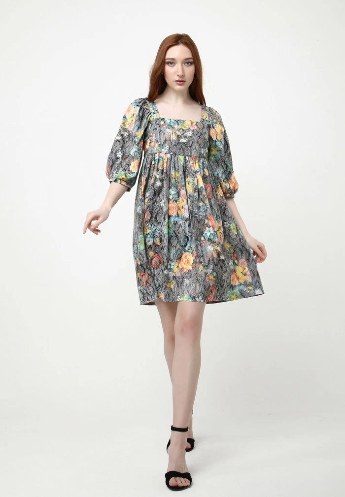 Madam-T ADRIENN - Robe De Jour - Braun, Gelb 2 Madam-T ADRIENN - Robe De Jour - Braun, Gelb – Image 2