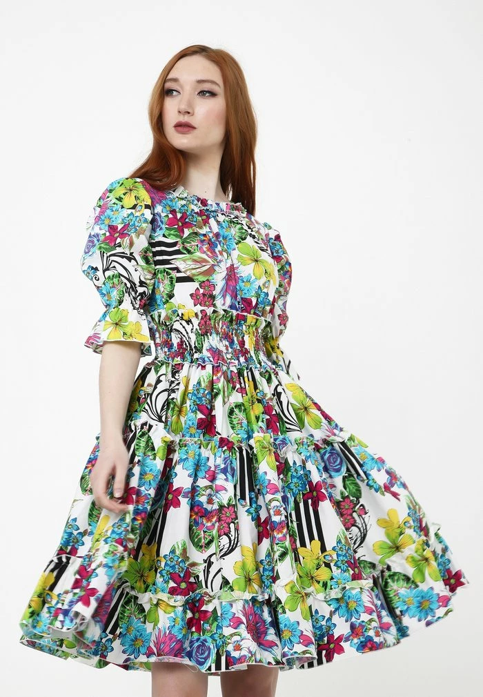 Madam-T Robe De Jour - Weiß, Hellblau 1 Madam-T Robe De Jour - Weiß, Hellblau