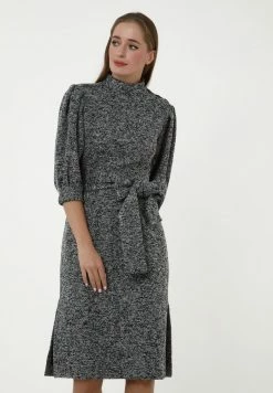 Madam-T MARENA - Robe De Jour - Grau, Silbrig