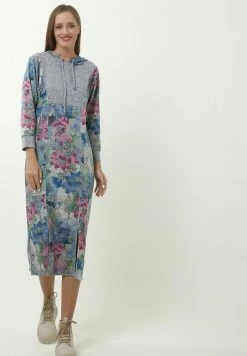 Madam-T ZLATA - Robe Fourreau - Hellblau/ Lila