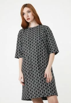 Madam-T MILANIA - Robe De Jour - Schwarz-weiss