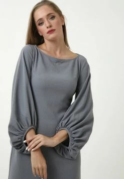 Madam-T KLEID ULANA - Robe De Jour - Lichtgrau -Madam-T Soldes 2022 a721a3b2e0164b3592a4c5785ddf10f6