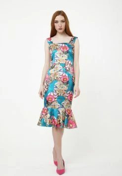 Madam-T Robe De Jour - Aqua, Rosa