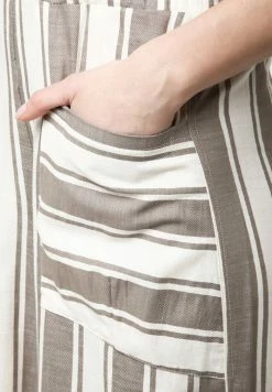 Madam-T CABULA - Pantalon Classique - Hellbraun/weiß -Madam-T Soldes 2022 a78dffbb03dd4b8ea1b54dd07b0155cf