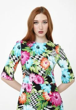 Madam-T SANATA - Robe De Jour - Schwarz, Hellblau -Madam-T Soldes 2022 a856e1a46bff4adbb5e8bf23895c7780