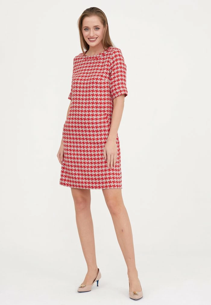 Madam-T ASPIRA - Robe De Jour - Grüner Zig/ Rot 2 Madam-T ASPIRA - Robe De Jour - Grüner Zig/ Rot – Image 2