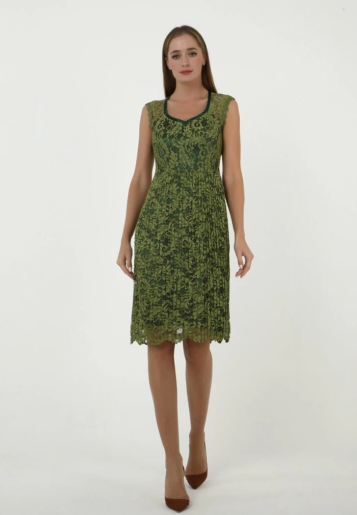 Madam-T KAYLE - Robe De Soirée - Olive 2 Madam-T KAYLE - Robe De Soirée - Olive – Image 2