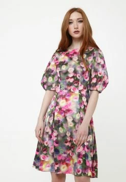 Madam-T Robe De Jour - Grau, Rosa