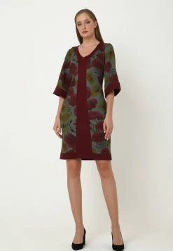 Madam-T REINA - Robe Fourreau - Bordeaux