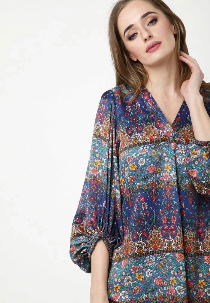 Madam-T EUSTACE - Blouse - Blau Rot 4 Madam-T EUSTACE - Blouse - Blau Rot – Image 4