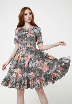 Madam-T CHIARA - Robe De Jour - Braun/koralle -Madam-T Soldes 2022 ac3251fa52b84d8c92e9fd2a5af8effe