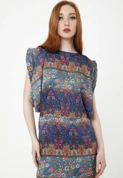 Madam-T Robe De Jour - Blau Rot -Madam-T Soldes 2022 aca5885c25f747d894d5429e518ffd5f