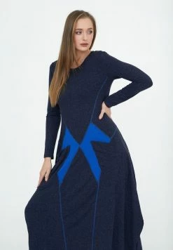 Madam-T GIZELINA - Robe En Jersey - Indigo/ Blau -Madam-T Soldes 2022 acee436a9a6540c9aa79bf8dcc7c47c1