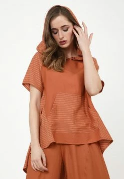 Madam-T KIRA - Tunique - Ingwer, Weiß