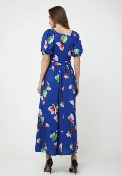 Madam-T KAMEYA - Robe Longue - Indigo/rot -Madam-T Soldes 2022 af348965154948be81769e706bf2f4c1