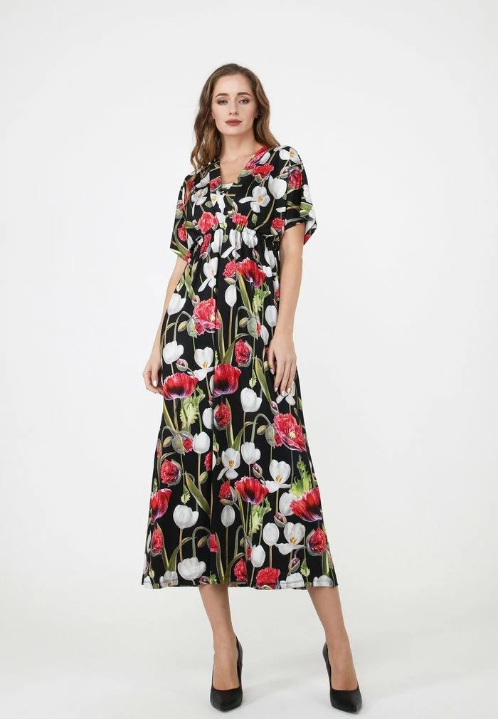 Madam-T LESTRA - Robe De Jour - Schwarz/ Khaki 2 Madam-T LESTRA - Robe De Jour - Schwarz/ Khaki – Image 2