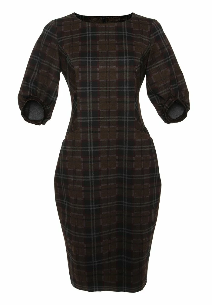 Madam-T JERSEYKLEID AGARATA - Robe Fourreau - Schwarz, Senf 8 Madam-T JERSEYKLEID AGARATA - Robe Fourreau - Schwarz, Senf – Image 8