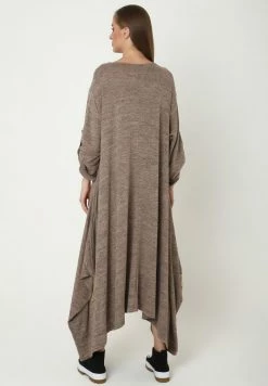 Madam-T PULSARA - Robe Longue - Dunkel-beige -Madam-T Soldes 2022 b04263431cea40fea3b4cba404581c0f