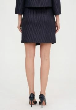 Madam-T BLOGA - Jupe Portefeuille - Dark Blue -Madam-T Soldes 2022 b25611acde684c79998282cb43361b6b