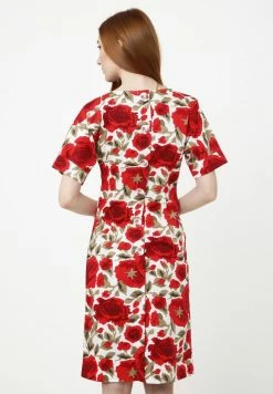 Madam-T JUDY - Robe Fourreau - Milchig/rot -Madam-T Soldes 2022 b299327c50b64be39ac14efed81bd316