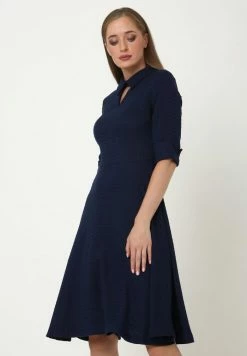 Madam-T Robe Fourreau - Blau -Madam-T Soldes 2022 b2d58d19fbc544f2876ec42986d95373