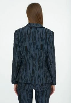 Madam-T MANA - Blazer - Black / Blue -Madam-T Soldes 2022 b2da862feccd438b9caf57cdeb6e7932