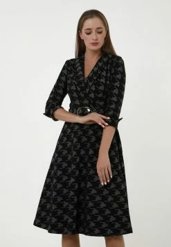 Madam-T NENSI - Robe De Jour - Schwarz, Weiß -Madam-T Soldes 2022 b2f0e76b15ba46deace84104bf52c559
