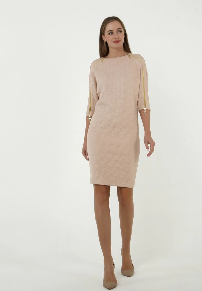 Madam-T ASTRIA - Robe De Jour - Beige 2 Madam-T ASTRIA - Robe De Jour - Beige – Image 2