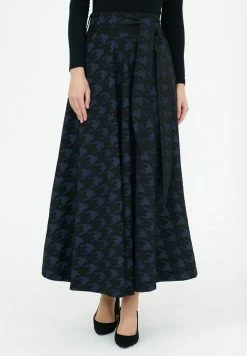 Madam-T ROCK RITA - Jupe Longue - Black/blue