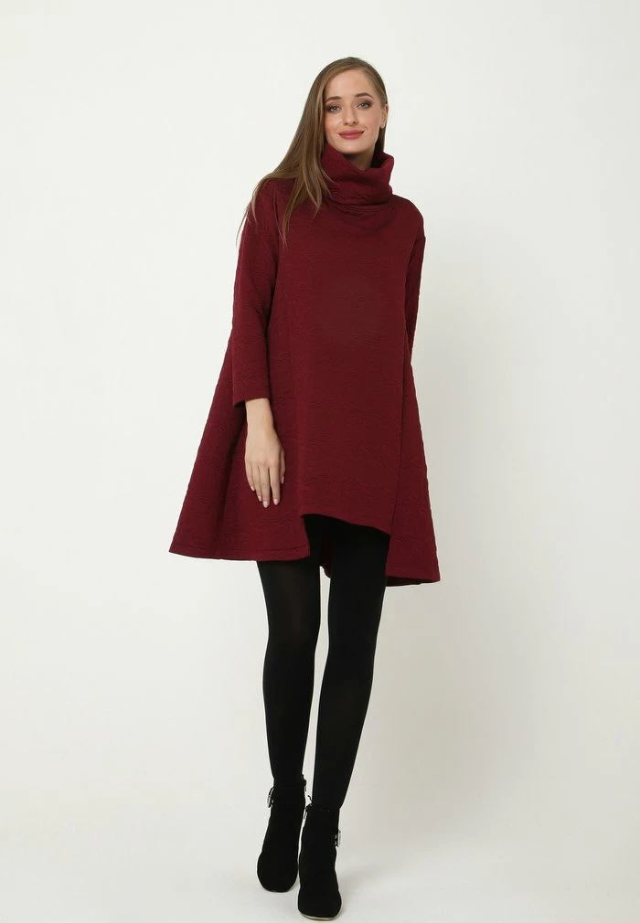 Madam-T Robe En Jersey - Weinrot 2 Madam-T Robe En Jersey - Weinrot – Image 2