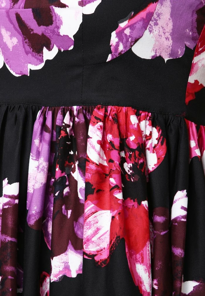 Madam-T Robe Longue - Schwarz, Himbeere 3 Madam-T Robe Longue - Schwarz, Himbeere – Image 3