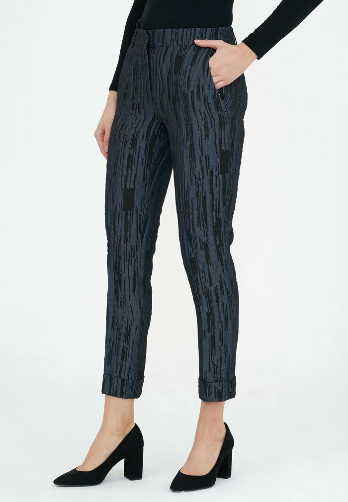 Madam-T MARIO - Pantalon Classique - Schwarz/blau 6 Madam-T MARIO - Pantalon Classique - Schwarz/blau – Image 6