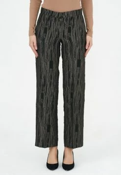 Madam-T ROZALIA - Pantalon Classique - Black/khaki