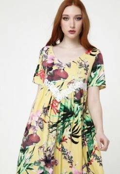 Madam-T Robe De Jour - Gelbgrün -Madam-T Soldes 2022 b4ab3b5ce69745ebb80011772535d1fb