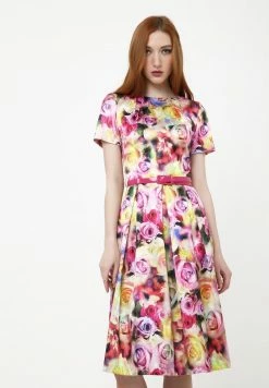 Madam-T Robe De Jour - Gelb, Lila -Madam-T Soldes 2022 b4e1fbdc8e994c27a766b8225fd66871