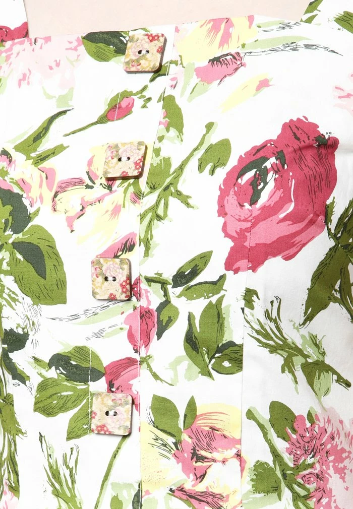 Madam-T Robe De Jour - White, Khaki 3 Madam-T Robe De Jour - White, Khaki – Image 3