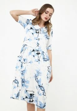 Madam-T BELLA - Robe Chemise - Beige Hellblau