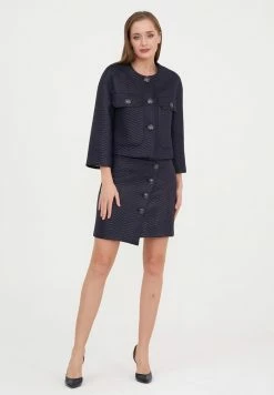 Madam-T BLOGA - Jupe Portefeuille - Dark Blue -Madam-T Soldes 2022 b55e9e499156412cbd0e0ac184800e4f