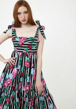 Madam-T Robe De Jour - Schwarz Rosa -Madam-T Soldes 2022 b579843d29274ce4971fb7875d947213