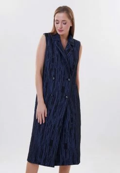 Madam-T ESPERANSA - Robe Chemise - Bla Askk/blau -Madam-T Soldes 2022 b58b5a64f1d14261b49fe5c12d2655d7