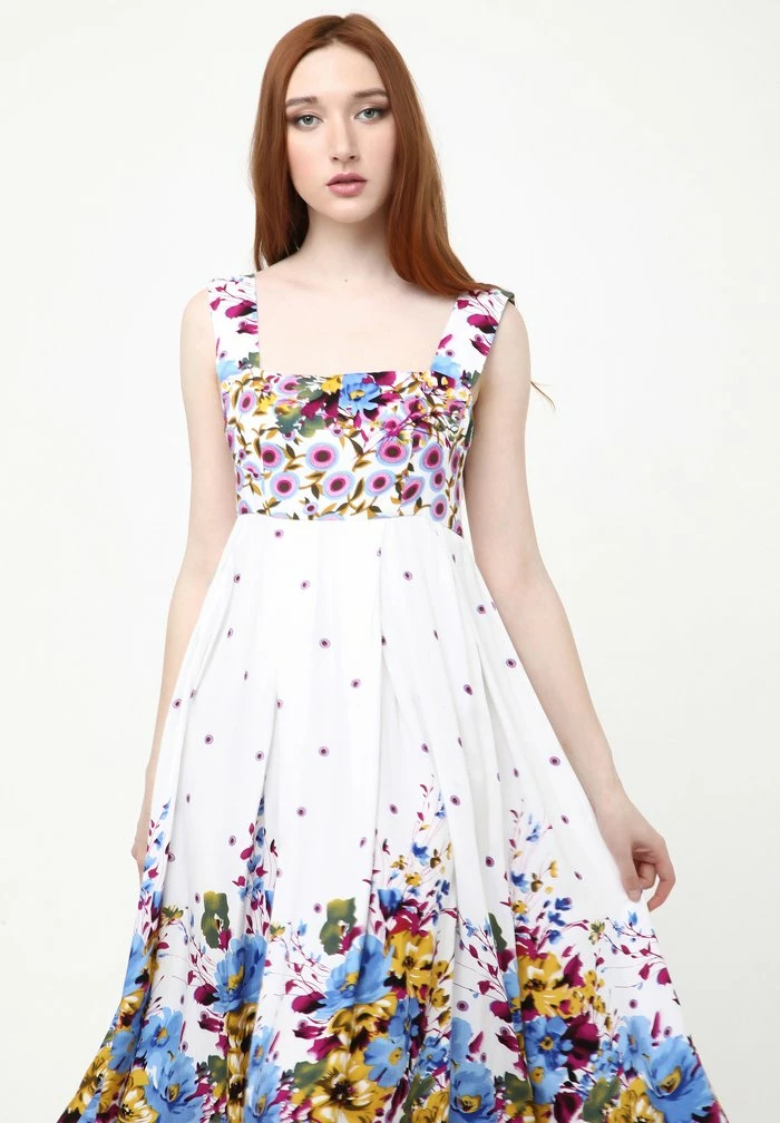 Madam-T TOSCANA - Robe De Jour - Weiß, Hellblau 5 Madam-T TOSCANA - Robe De Jour - Weiß, Hellblau – Image 5